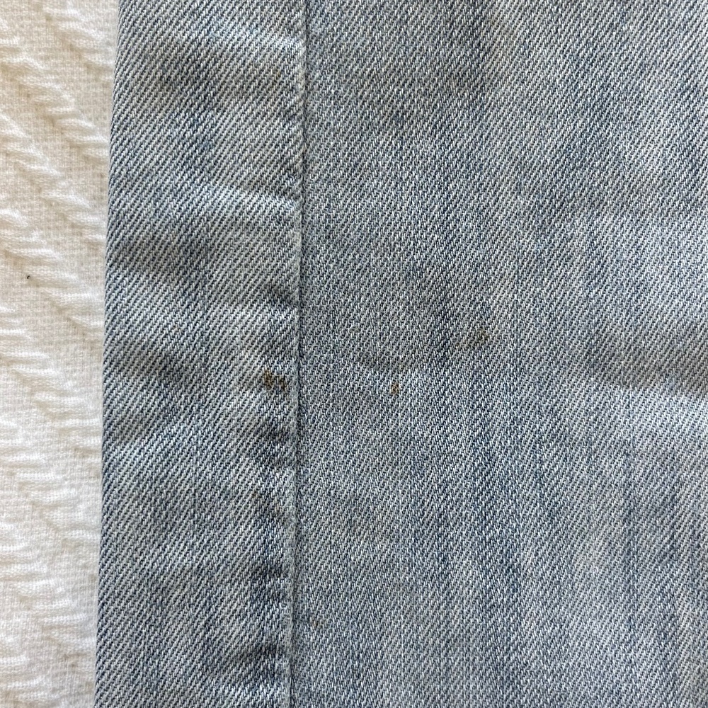 BKE Men's 30R Jake Straight Jeans Faded Light Blue Denim Stretch White Stitch - Picture 14 of 15